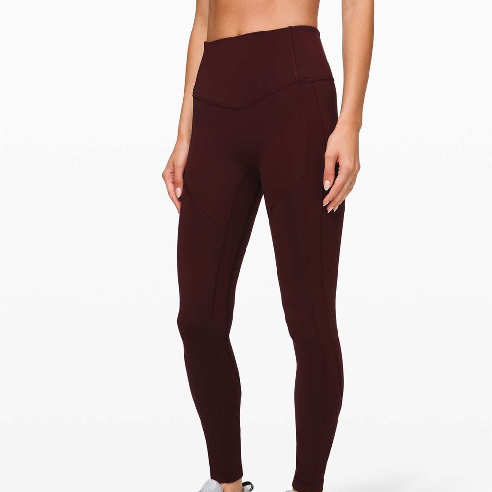 Lululemon Maroon All The Right Places 28” Legging